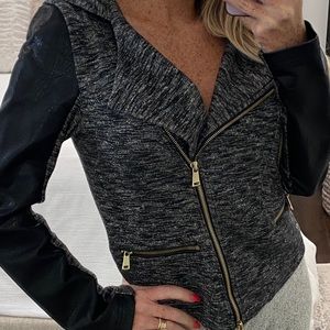 Express Black & Grey zip front jacket